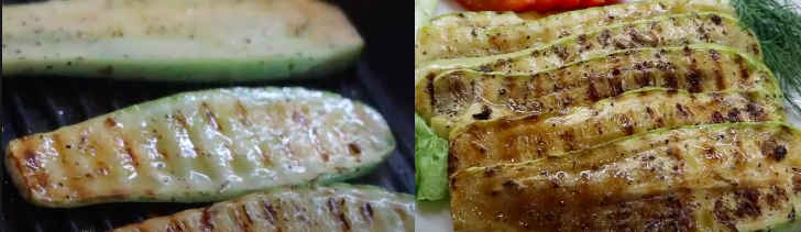 кабачки на сковороде гриль